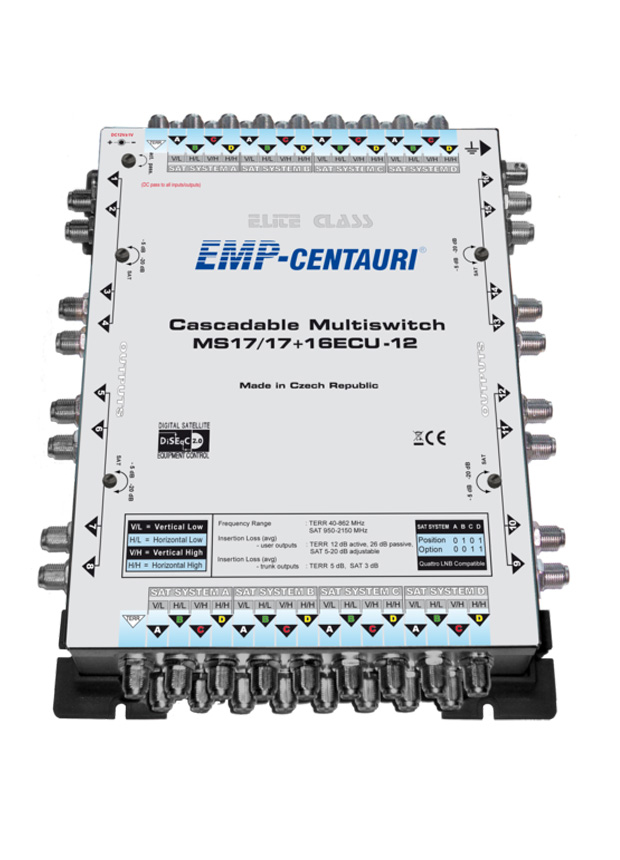 Cascadable multiswitch MS17/17+16ECU-12